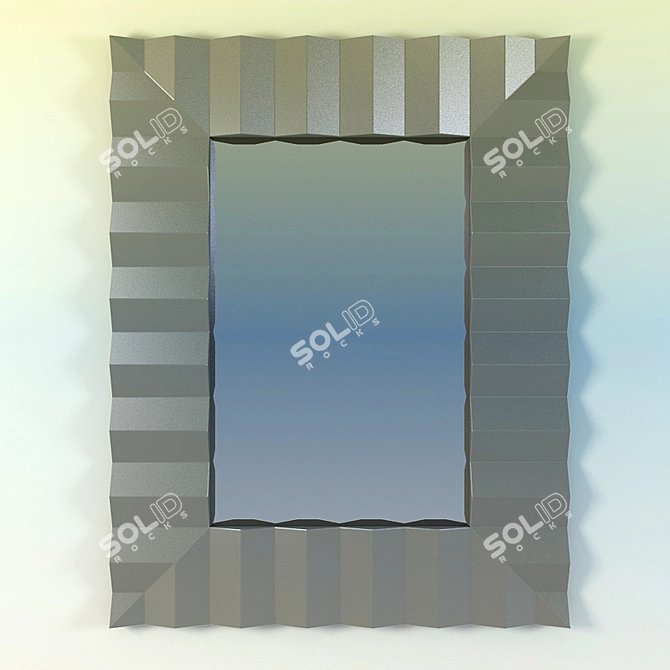 Sleek Modern Mirror 3D model image 2