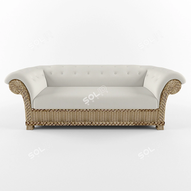 Smania Peonia Sofa: Italian Elegance 3D model image 1