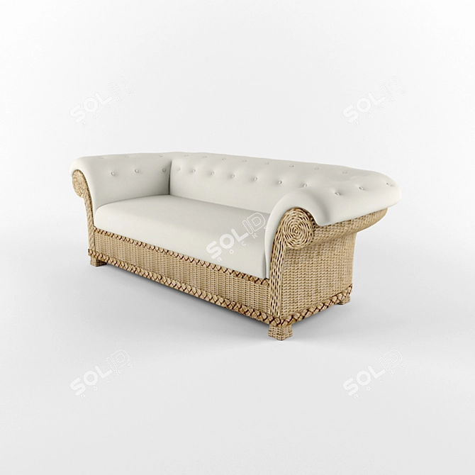Smania Peonia Sofa: Italian Elegance 3D model image 2