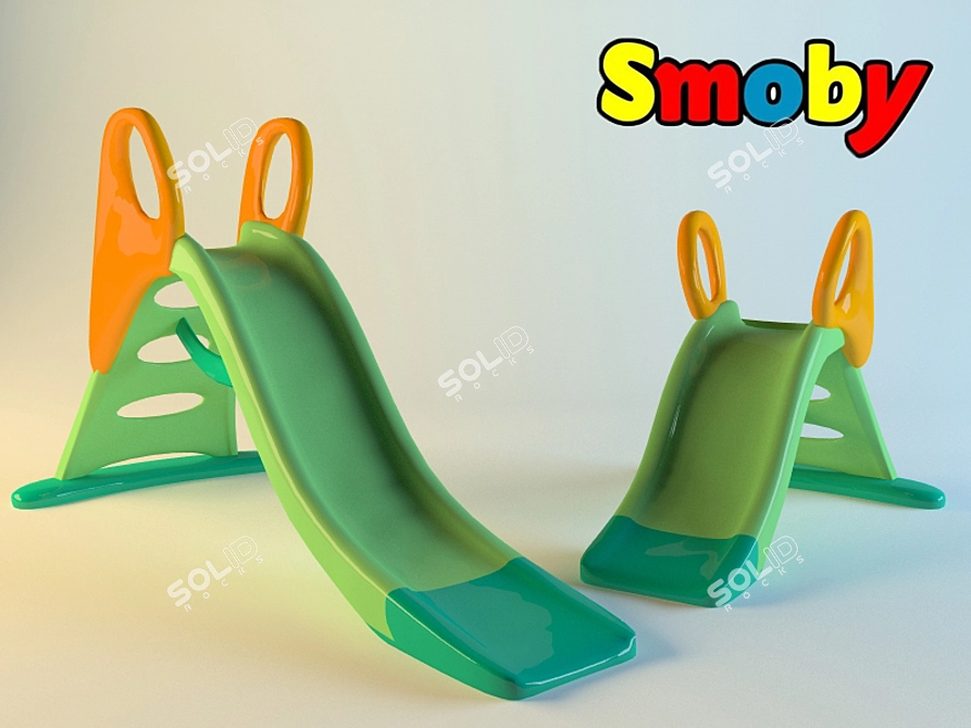 Smoby Baby Slide: Outdoor Fun for Little Ones! 3D model image 1