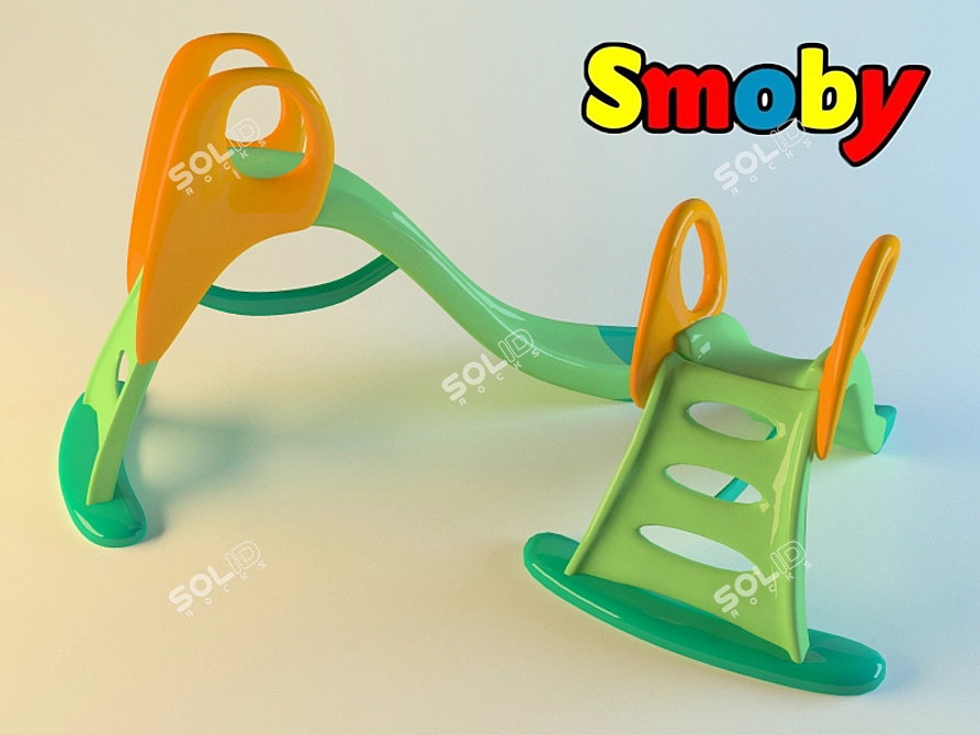 Smoby Baby Slide: Outdoor Fun for Little Ones! 3D model image 2