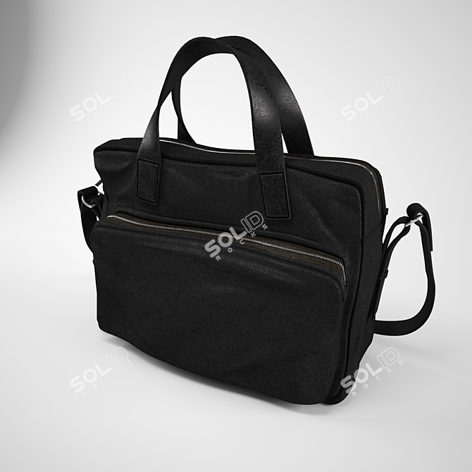 Sleek Men's Bag 3D model image 1