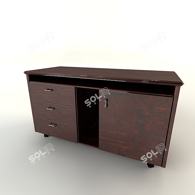 Sleek Desk Caddy 3D model image 1