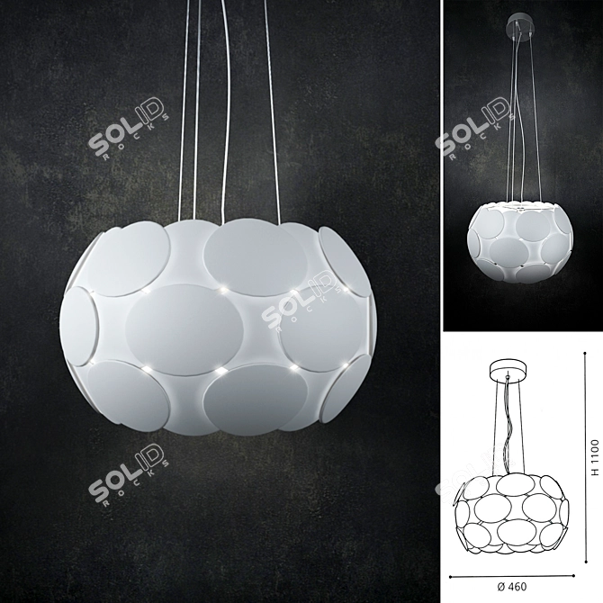 Elegant Eglo Montorio Pendant 3D model image 1