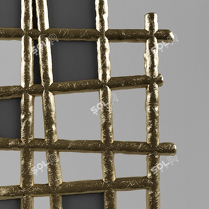 Luxury Coco Weave Mirror 3D model image 2