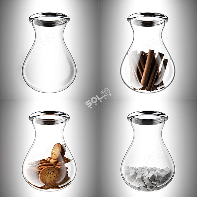 Sleek Storage Solution: Eva Solo Deli Jars 3D model image 1