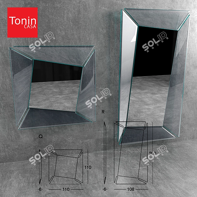 Modern Elegance: Tonin Casa CALLAS 3D model image 1