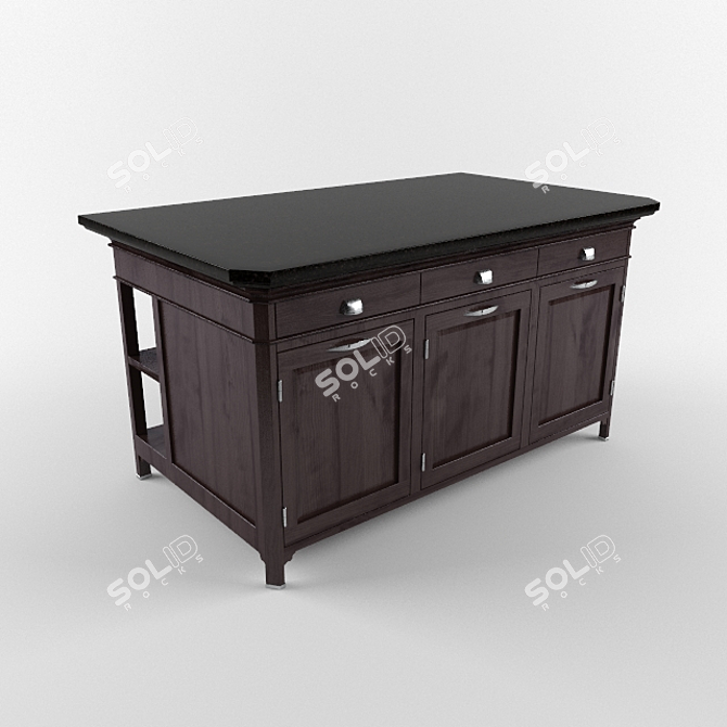 Opera Kitchen Island 3D model image 1