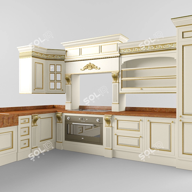 Elegant Italian Kitchen - Giemme 3D model image 1