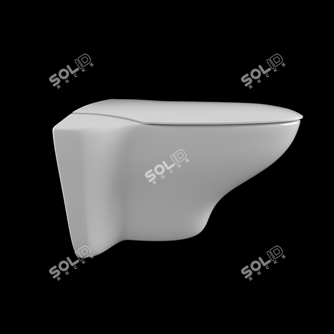 Vitrra Freedom Wall-hung Toilet 3D model image 2