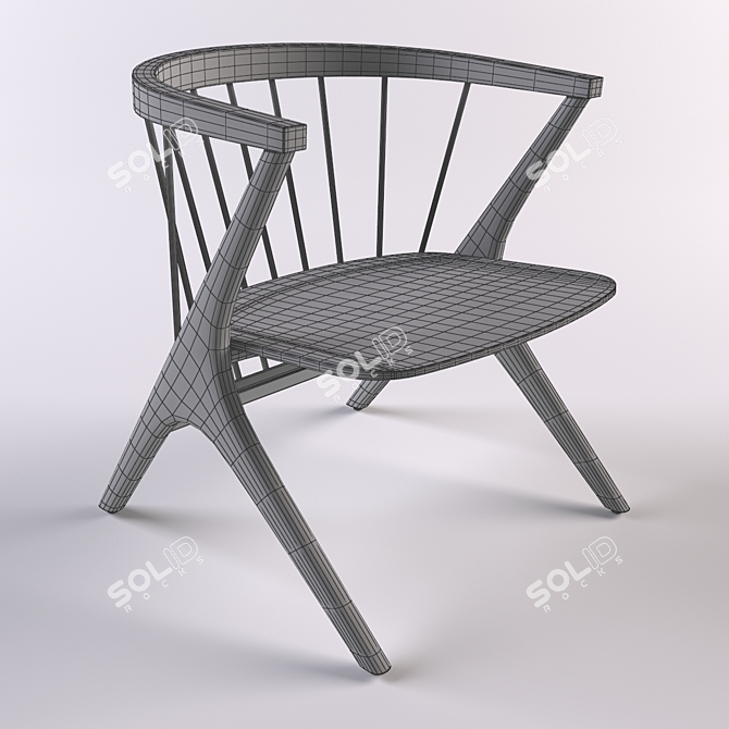 Modern Soren Lounge Chair: Stylish and Comfortable 3D model image 2