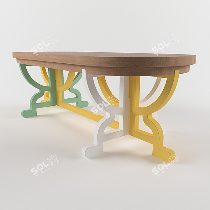 Patchwork Paper Table by Studio Job 3D model image 1