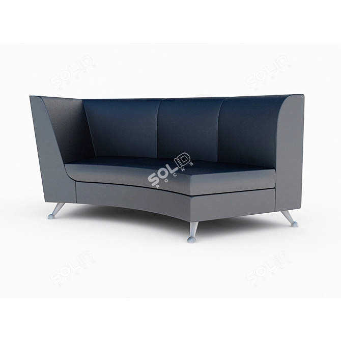 Elegant Office Sofa 3D model image 1