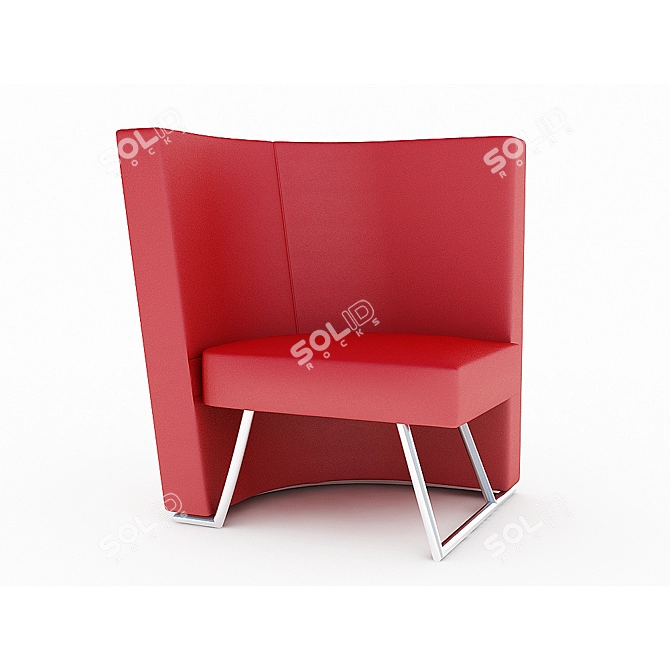 Title: Leather Armchair 3D model image 2