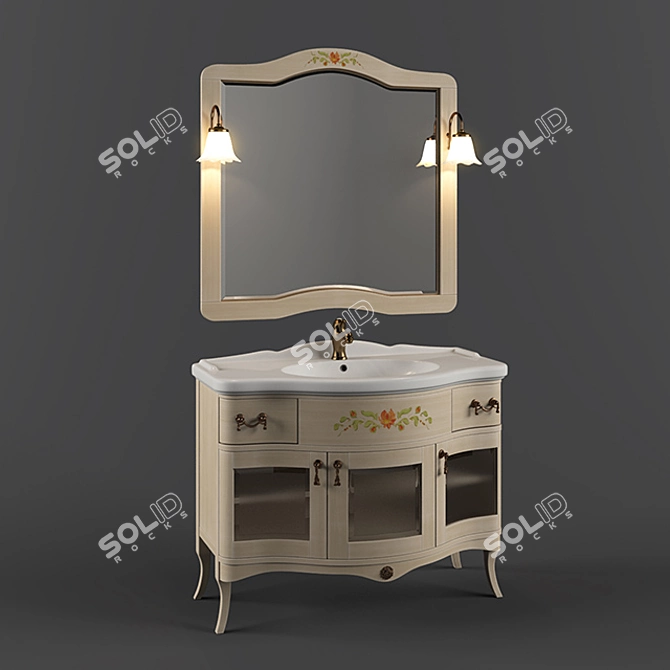 Iside Aretusa Bathroom Furniture Set 3D model image 1
