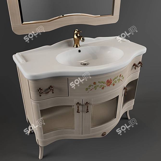 Iside Aretusa Bathroom Furniture Set 3D model image 2