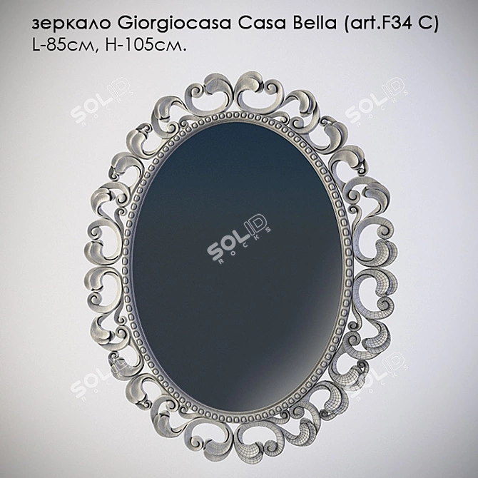Italian Beauty: Giorgiocasa Casa Bella Mirror 3D model image 1