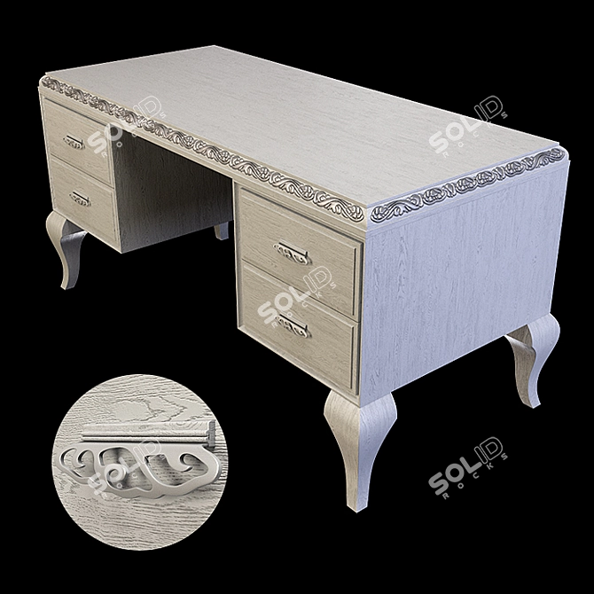 Elegant Writing Desk by Giorgiocasa 3D model image 3