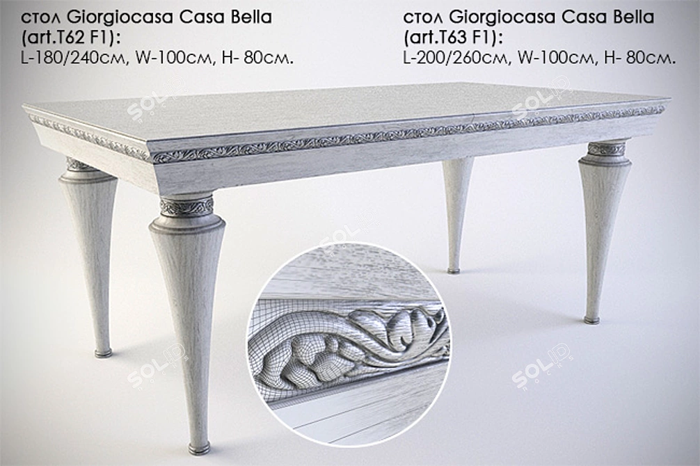 Elegant Giorgiocasa Casa Bella Table 3D model image 1