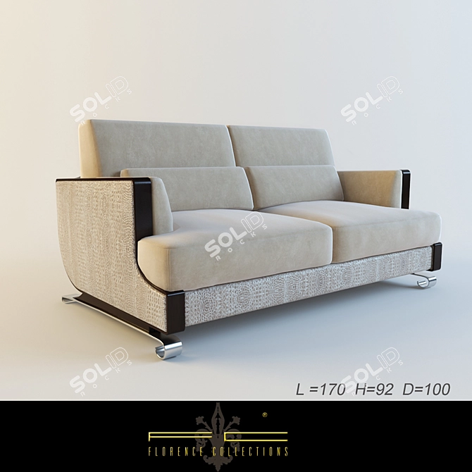 The title for the product, translated from Russian, can be:

Atlantique Sofa: Exquisite Florence Collections

Please note that the translated product 3D model image 1