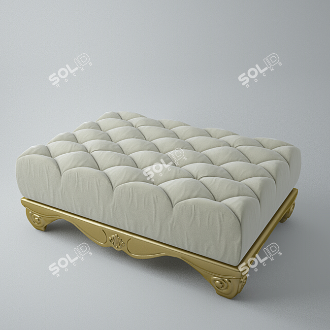 Elegant Ottoman Chair: Timeless Style 3D model image 1