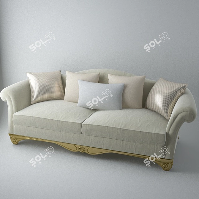 Timeless Comfort: Classic Couch 3D model image 2