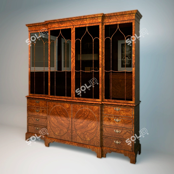 Classic Office Sideboard 3D model image 1