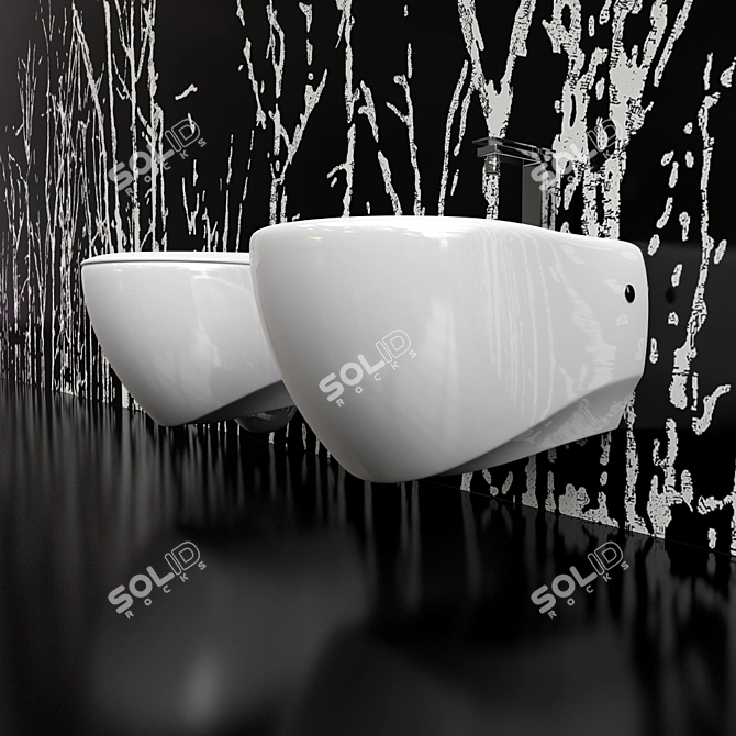 Artceram Blend Toilet & Bidet 3D model image 2