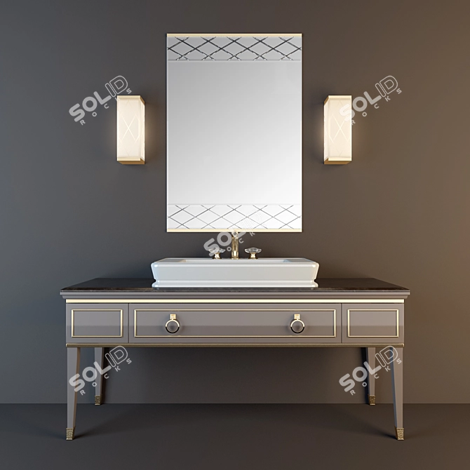 Luxury Oasis LUTETIA L10 Bathroom Set 3D model image 1