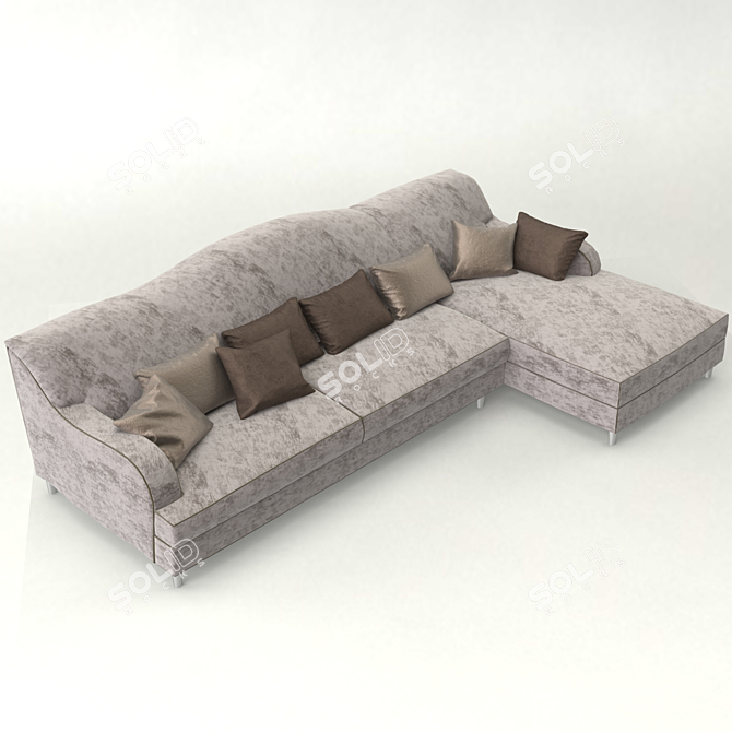 Versatile Corner Sofa 3D model image 1