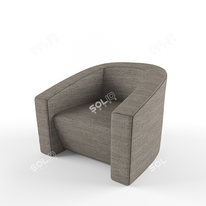 Elegant Tub Chair for Maximum Comfort 3D model image 1