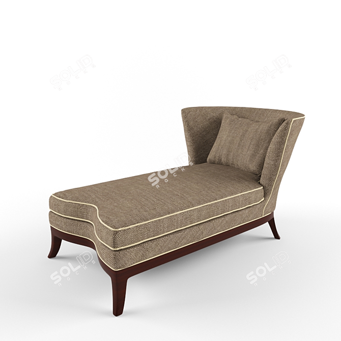 Elegant Geneva Chaise Lounge 3D model image 1