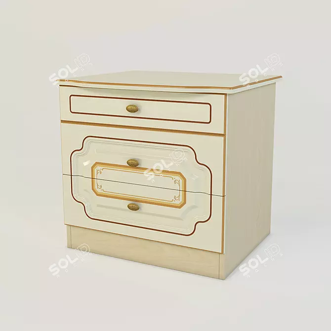 Classic Bedside Table - Victoria 3D model image 1