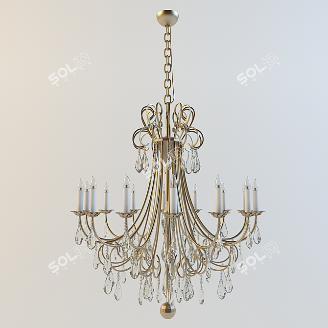 Timeless Elegance Chandelier 3D model image 1