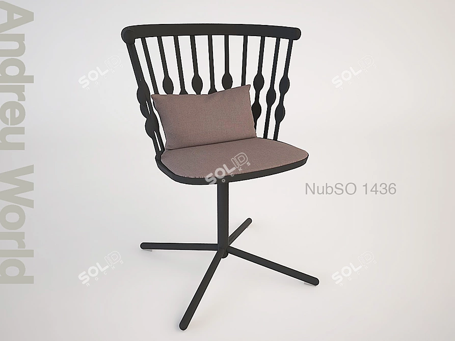 Stylish NubSO 1436 Chair 3D model image 1