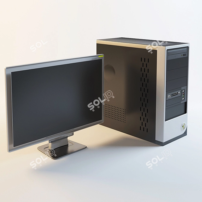 Acer PC Bundle: Monitor Included 3D model image 1