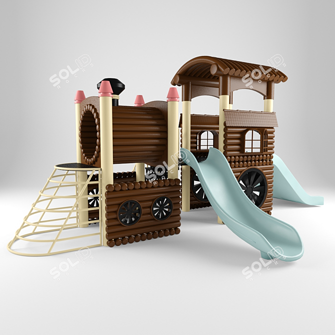 Choo-Choo Fun Train Playground 3D model image 1