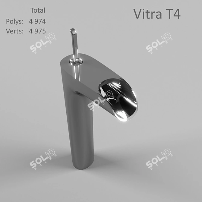 Title: VitrA T4 HydroClean Mixer 3D model image 1