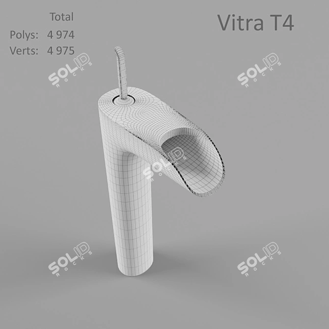 Title: VitrA T4 HydroClean Mixer 3D model image 2