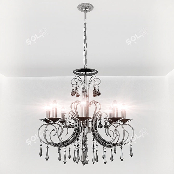 Title: Modern Crystal Chandelier 3D model image 1