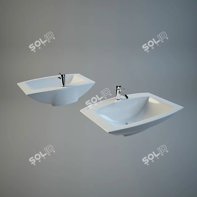 Title: Adaptable Sink Solution 3D model image 1