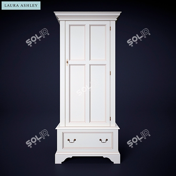 Elegant Ivory Wardrobe: Laura Ashley Clifton 3D model image 1