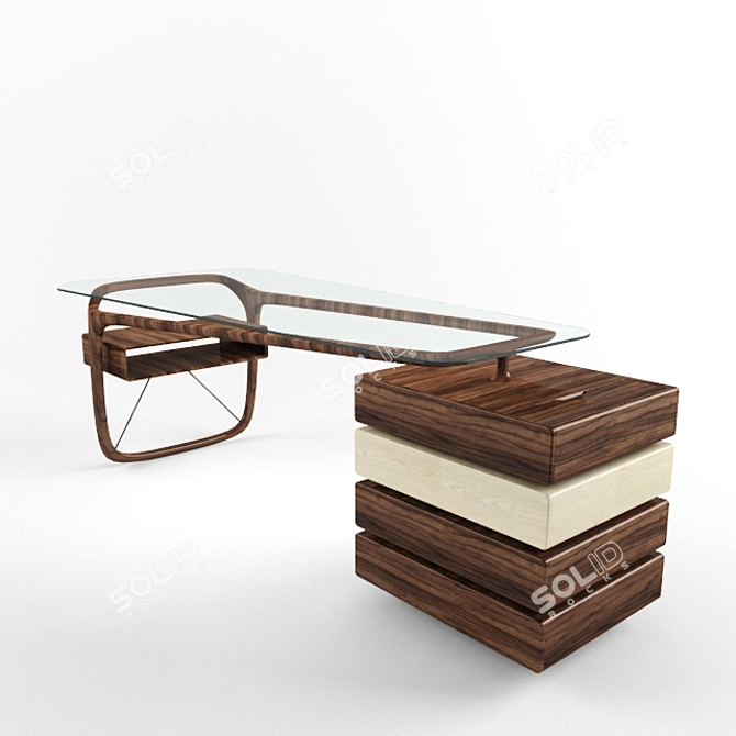 Ceccotti Omaggio Table: Elegant Design 3D model image 1