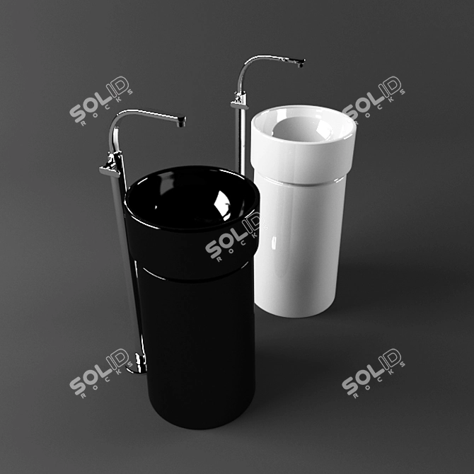 Flaminia Twin Column Set 3D model image 1