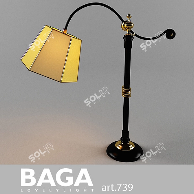 Elegant BAGA Art739 Table Lamp 3D model image 1