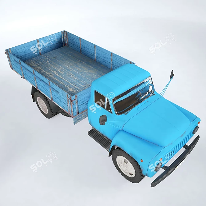 Classic GAZ 52 Truck 3D model image 3