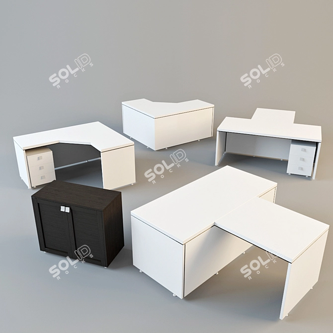 Modern Office Furniture 3D model image 1