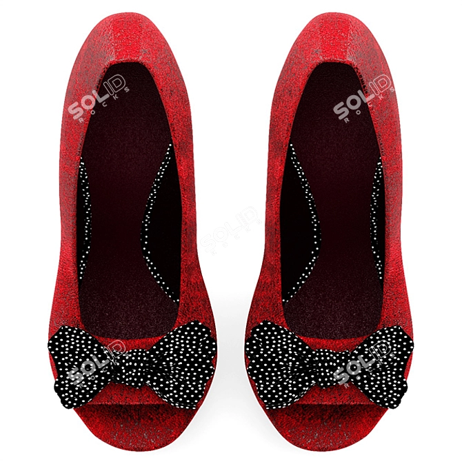 Bow-adorned Shoes 3D model image 2