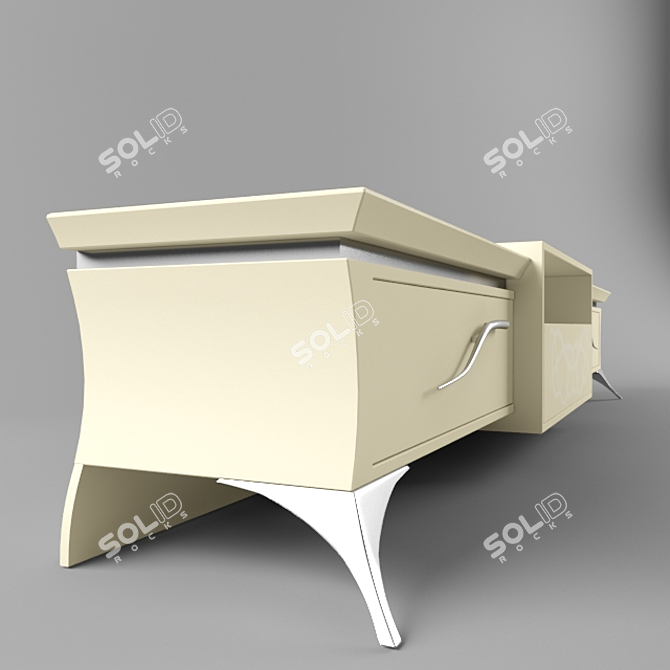 Modern TV Stand with Storage 3D model image 3