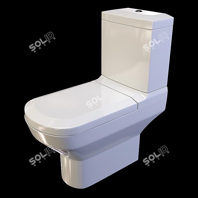 Villeroy&Boch Sentique Toilet: Compact and Stylish 3D model image 2